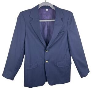 Talbots‎ Kids Navy Blue Gold Button Single Breasted Uniform Blazer Kid's Size 14